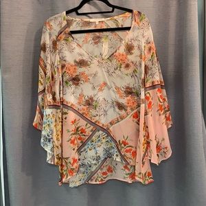 Gorgeous floral patchwork blouse
